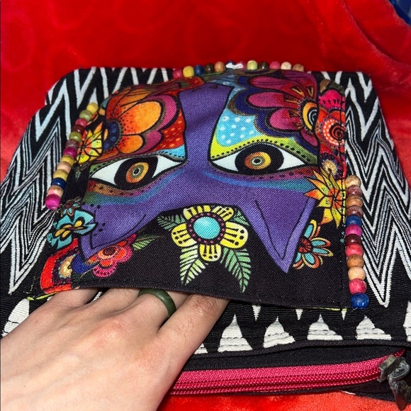 Laurel Burch Multicolor Cat Crossbody Bag - Picture 12 of 16